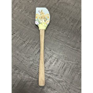 Sur La‎ Table Tovolo Spatulart Easter Bunny Silicone Spatula Wood Handle NWOT